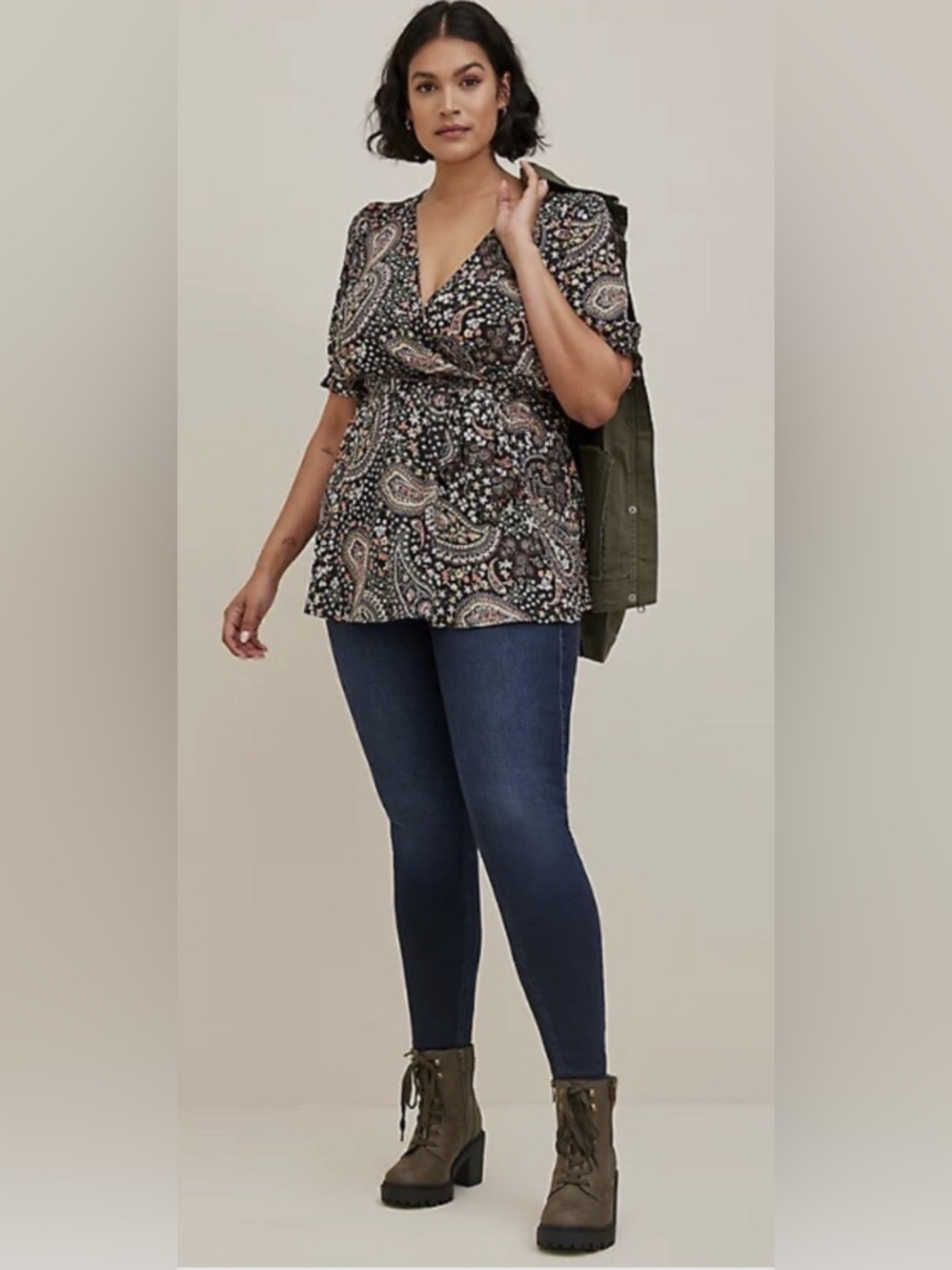 Torrid Floral Paisley Wrap Top